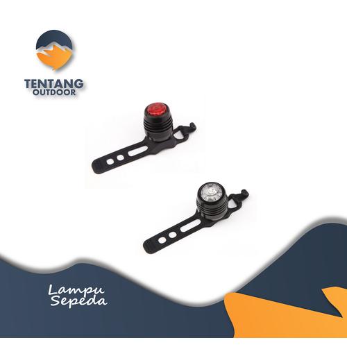Foto Produk Lampu Sepeda USB Belakang Depan Helm LED Frog Plus Bracket - Hitam Merah dari TentangOutdoor
