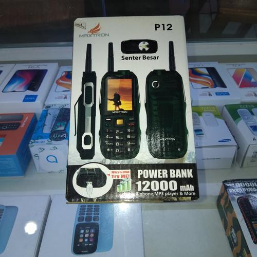 Foto Produk Maxtron P12 Antena dan Powerbank - Hitam dari Jaya Makmur99mart