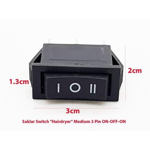 Foto Produk Saklar Switch "Hairdryer" Medium 3 Pin (ON-OFF-ON) dari flipper