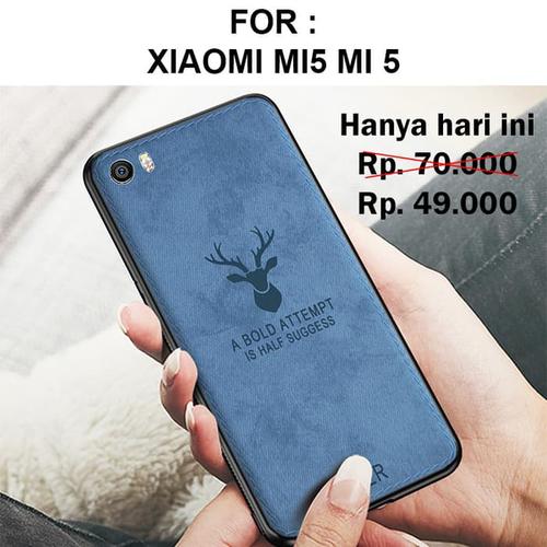 Foto Produk Case Xiaomi Mi5 Mi 5 softcase casing cover leather tpu ultra thin DEER dari Case Pedia