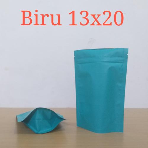 Foto Produk standing pouch biru 13x20 dari KEMASAN SEMARANG