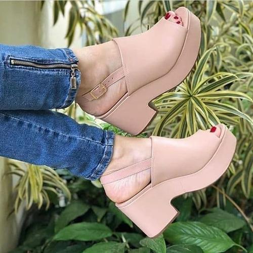 Jual sepatu sandal chunky heels small 