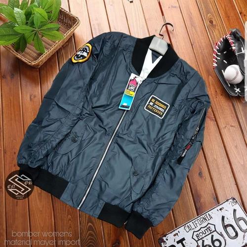 Foto Produk jaket bomber cewek premium bomber parasut bomber wanita original-SnsR - Biru Muda, L dari JASA KAWAN