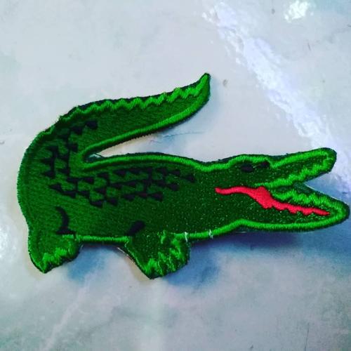 Jual emblem patch bordir lacoste buaya 