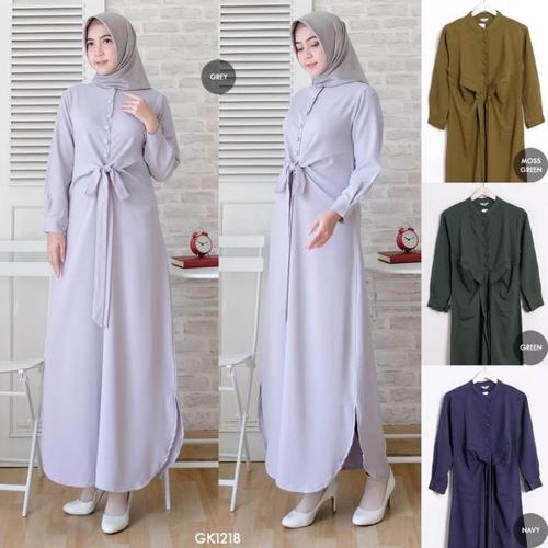 Foto Produk Gamis Knot Crink GK1218 dari ZulfaButiq03