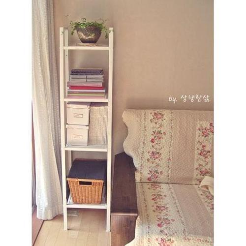 Foto Produk lKEA LER.BERG Rak Buku Besi 35x35x148cm. Putih Dekorasi Shabby Chic dari TokoPilihanku