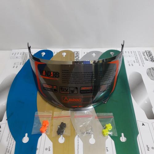 Foto Produk paket flat visor + tear off +post pnp kyt r10, kyt rc7, iridium silver dari Anugerah Helmet