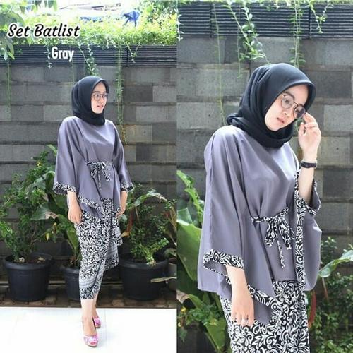 Foto Produk Setelan Kebaya Modern Batwing List bisa sampai XXXL - Merah, XL dari abang sky online