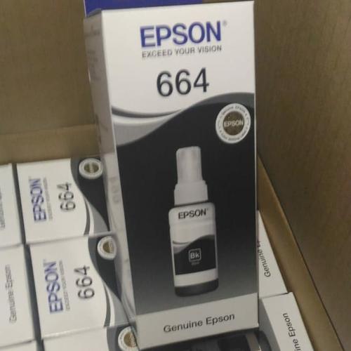 Jual EPSON T664 BLACK / TINTA EPSON T664 BLACK - Kota Batam - All Mix shop  | Tokopedia