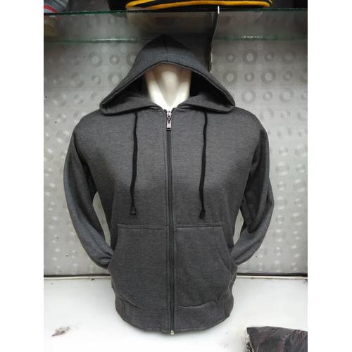 Foto Produk (PROMO) Jaket Hoodie Zipper Resleting Polos Abu-Abu Tua - Dark Grey - Abu -abu Tua, XL dari Hoodie Center