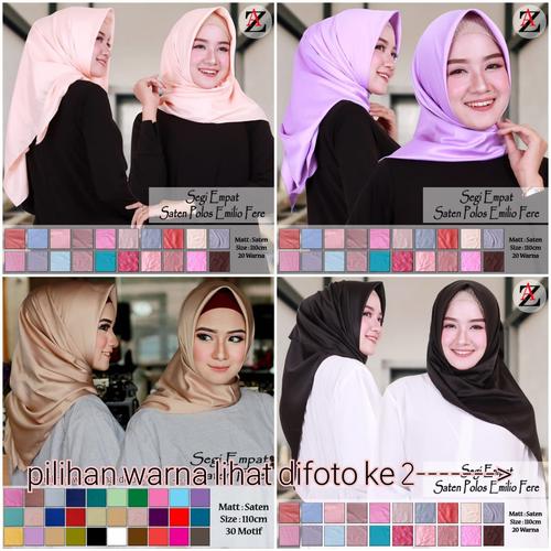 Foto Produk Jilbab Segi Empat Satin Velvet Polos dari Pusat Aneka Grosir
