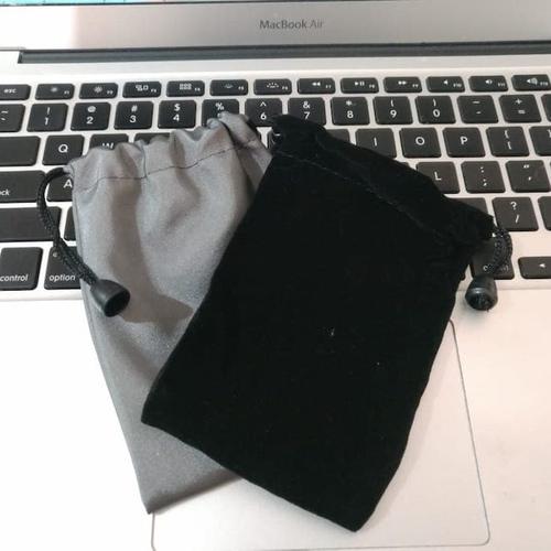 Foto Produk Earphone Pouch Tempat Dompet Black Kain Flanel and Waterproof Gray - Gray Type B dari Onebest Choice