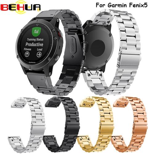 Foto Produk 22mm Classic Stainless Steel Metal Strap for Garmin Fenix 5 5 plus dari almira skincare