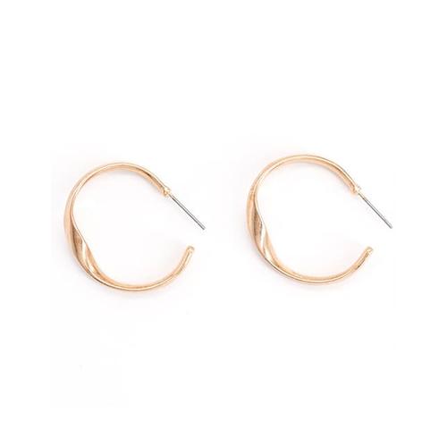 Foto Produk Anting Hoops Simple Round 2 Warna - Emas dari Wholesale-Acc
