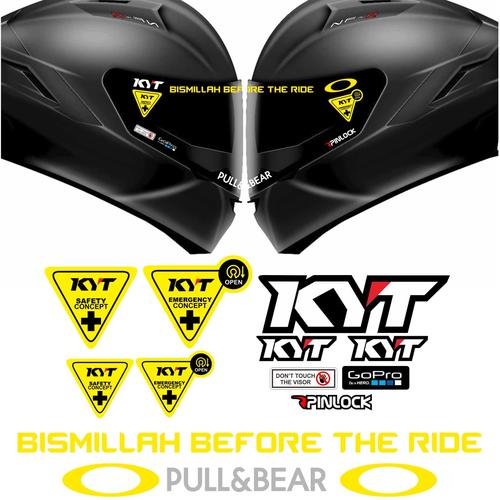 Foto Produk Paket Stiker Visor Helm KYT KBC INK NHK Bismillah Before The Ride - KYT dari @helm_nation