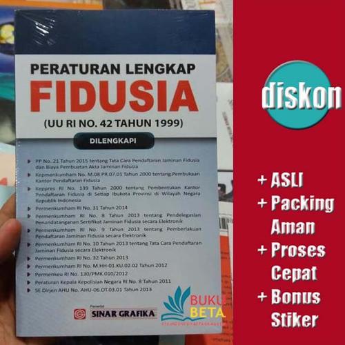 Foto Produk Undang Undang Fidusia (UU RI no 42 th 1999) - Redaksi (Penghimpun) dari Buku Beta
