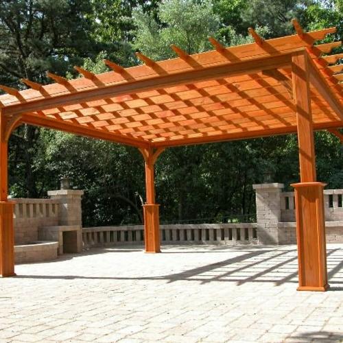 Jual pergola kayu bengkirai,kanopi kayu outdoor Kab. Bogor pergola