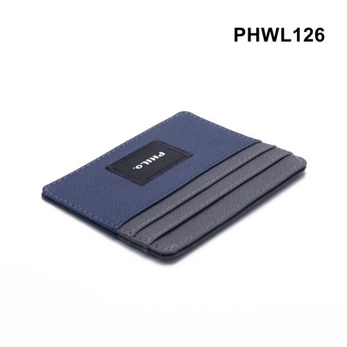 Foto Produk dompet kartu tipis - card wallet - simple wallet navy grey PHWL126 dari philo