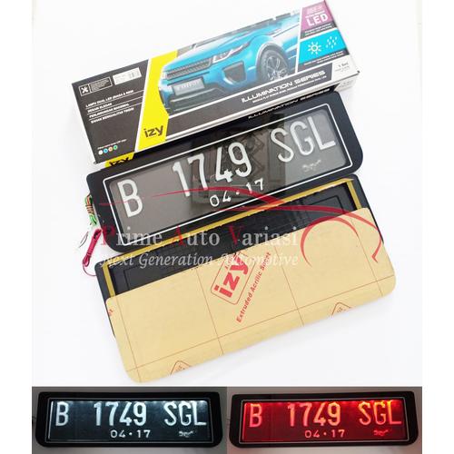 Foto Produk Tempat Plat Nomor Mobil Acrilic Akrilik Izy Lampu Led 46 Cm - W / R dari Prime Auto Variasi