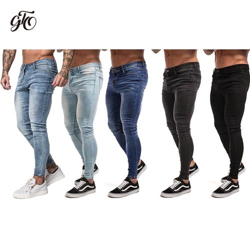 Jual Gingtto Mens Skinny Jeans Black 