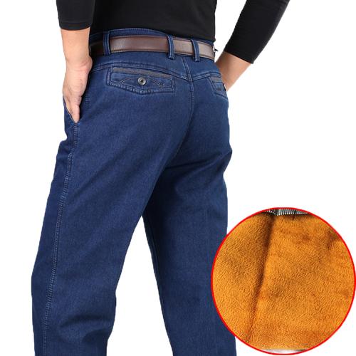 Jual Winter Mens Thick Warm Jeans 