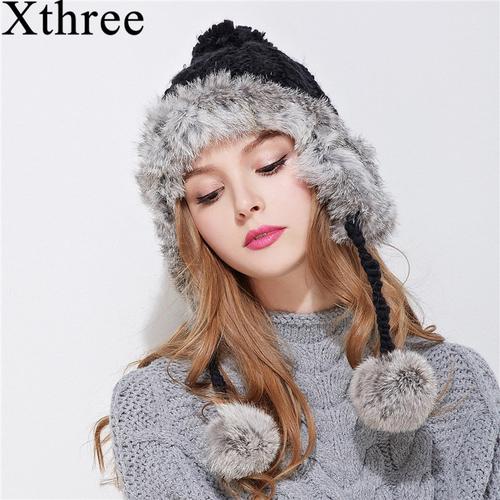 Jual Xthree ear flaps winter bomber hat 