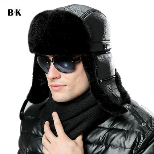 Jual Men Women Bomber Hats Black 