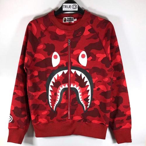 Foto Produk BAPE Color Camo Shark Crewneck Sweater - Red 100% Original - Merah, S dari True OG Kicks