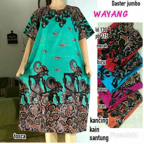 Foto Produk Daster Jumbo Batik Wayang / Baju Tidur / Ibu menyusui dari RisqianaBatik