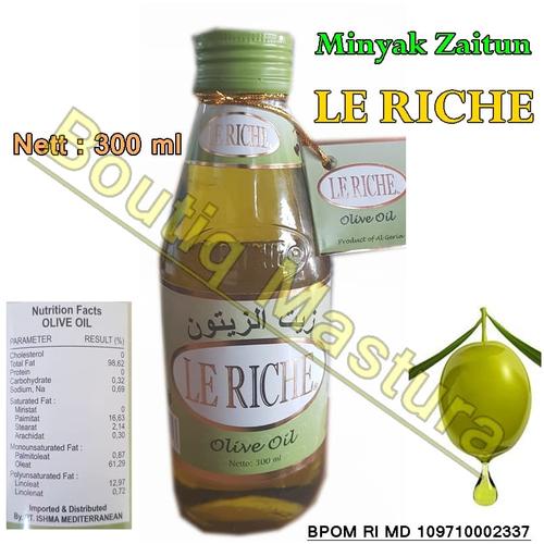 Foto Produk Minyak Zaitun LE RICHE olive oil Leriche 300 ml dari BOUTIQ MASTURA