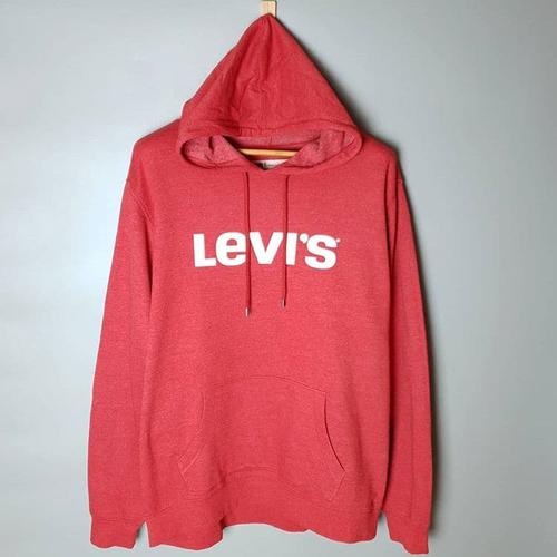 Pullover Hoodie By Levi's Big Font Red 