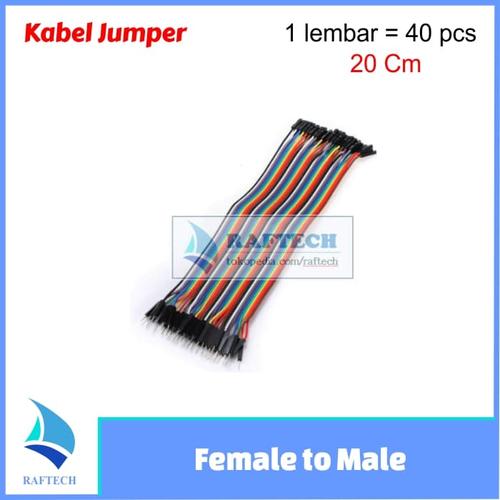 Gambar Kabel jumper arduino Dupont 20 cm Female to Male Pelangi 1 lembar dari raftechbandung undefined Tokopedia