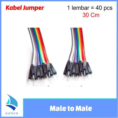 Gambar Kabel Jumper arduino Dupont Pelangi 30 cm Male to Male 1 lembar dari raftechbandung Kota Bandung Tokopedia