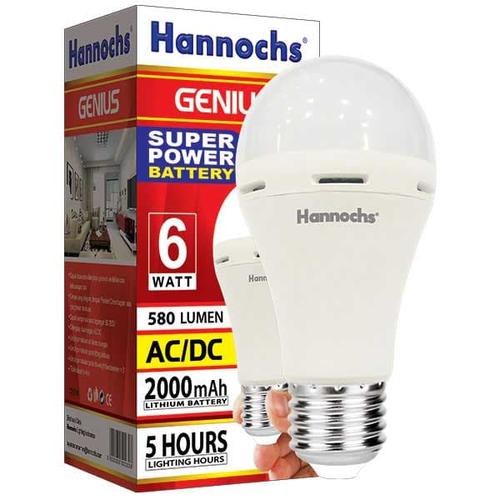 Foto Produk Lampu Emergency LED hannochs genius emergency /magic ac dc 6w 6 watt dari Natz