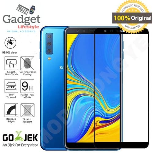 Foto Produk Premium Full Cover Tempered Glass Samsung Galaxy A7 2018 - Anti Gores dari GadgetLifestyle Official