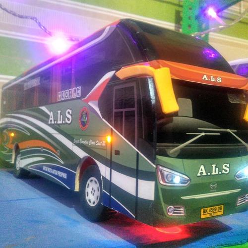 miniatur bus bis persib plus lampu