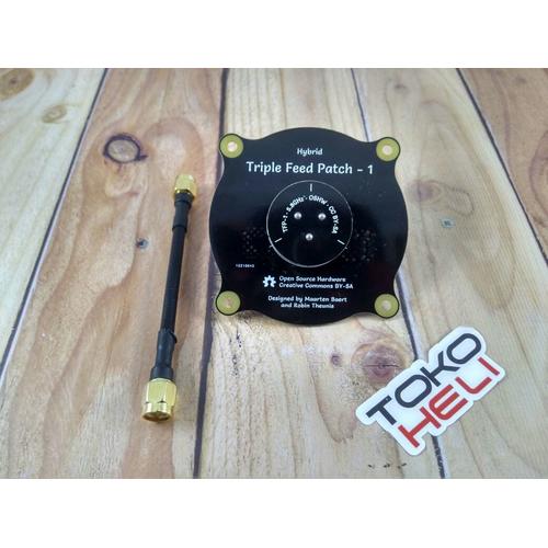 Gambar Hybrid Triple Feed Patch 5.8GHz 9.4dBi Directional FPV Antenna - SMA dari TokoHELI Jakarta Utara Tokopedia