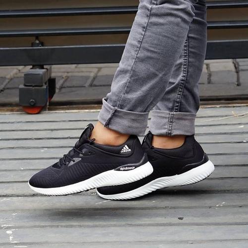 Jual Adidas Alphabounce Black White 