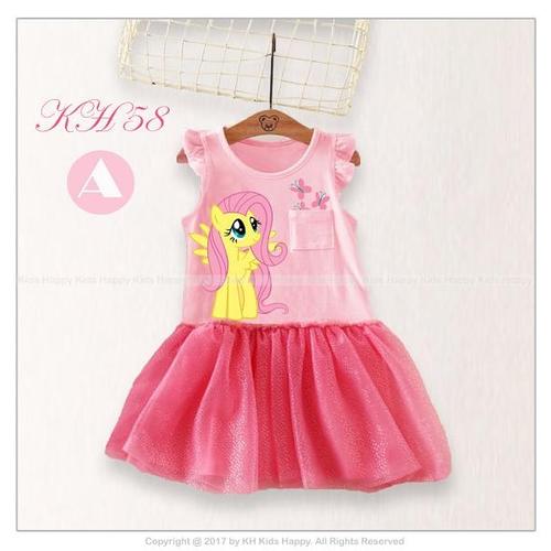 Jual Dress Kids Happy KH 58 A Pony Fluttershy Sleman