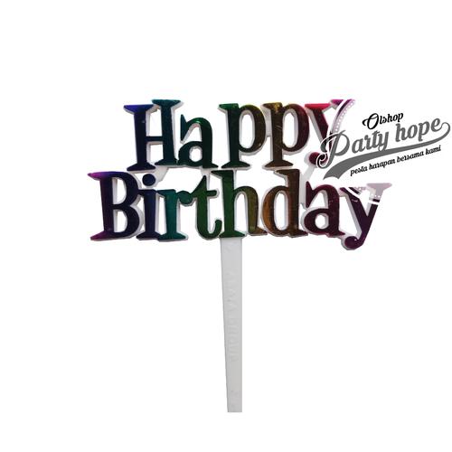 Foto Produk topper cake HBD MIX/ topper cupcake HBD/ topper cake HBD/ hiasan kue dari PARTY HOPE 2
