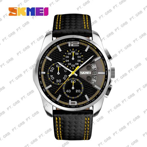 Foto Produk Jam Tangan Pria Analog SKMEI 9106 Yellow Water Resistant 50M dari SKMEI OFFICIAL STORE