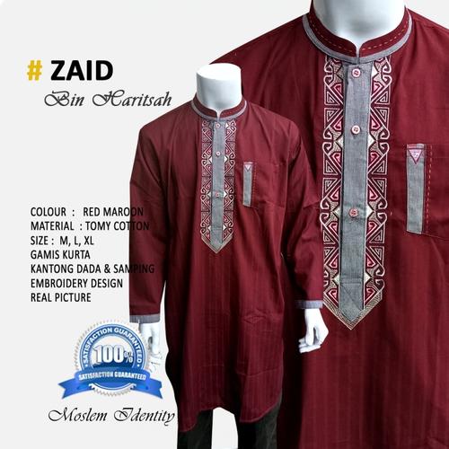 Foto Produk Baju Koko Pakistan, Koko Kurta, Gamis Koko Warna Zaid -D163 dari Gamis Bordir Terbaru