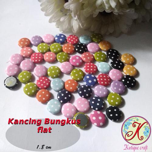 Foto Produk Kancing Bungkus Flat 1,8cm Mix per pack dari Kutique Craft