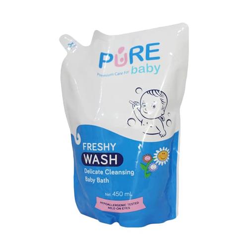 Foto Produk Pure Baby Purebaby Wash Freshy 450ml 450 ml Refill dari toku pedia