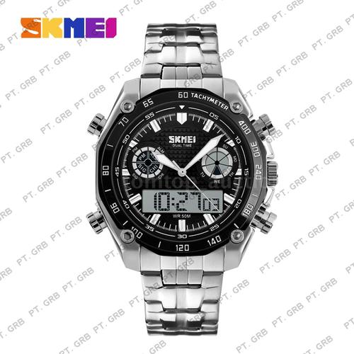 Foto Produk Jam Tangan Pria Digital Analog SKMEI 1204 Black Water Resistant 30M dari SKMEI OFFICIAL STORE