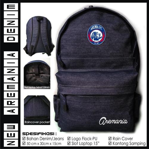 Foto Produk TAS RANSEL BOLA NEW AREMANIA DENIM dari Tas Bola Murah