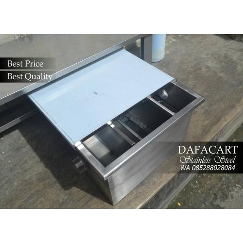 Foto Produk Grease Trap Stainless Steel Saringan Lemak Dapur Cuci Piring dari DaFacArt Sablon