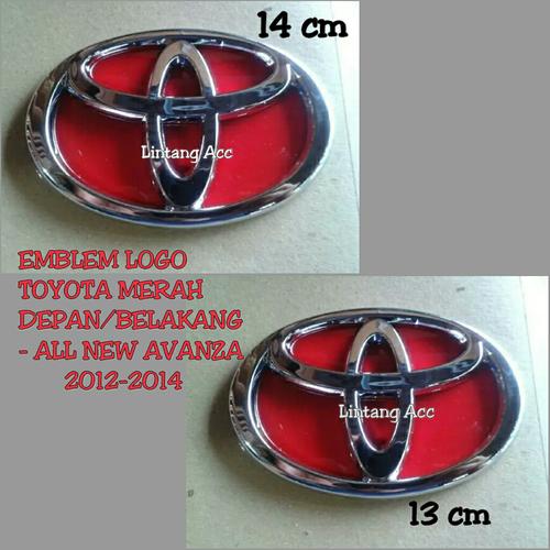 Jual Emblem Logo Depan Belakang Toyota Merah All New Avanza Jakarta Barat Lintang Asesoris Mobil 