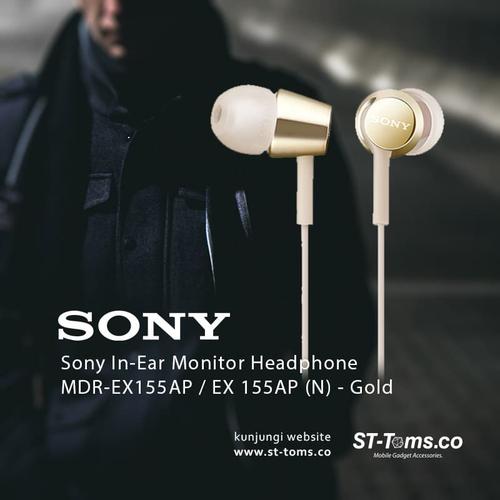 Jual Sony In-Ear Monitor Headphone MDR-EX155AP / EX 155AP (N) - Gold -  Jakarta Utara - Audiotronics | Tokopedia