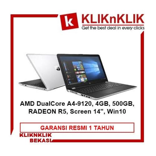 Foto Produk HP 14-bw500au-A4-9120-4GB-500GB-RADEON R5-14Inchi-Win10 dari kliknklik BCP2